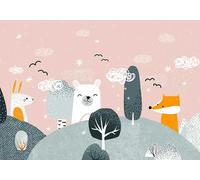 Art for the home Mural Scandi Animals Mural 127295FXST