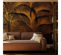 Art For The Home Palm Silhouette Golden Ochre Print To Order Fixed Size Mural