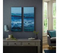 Art for the Home Set Of 2 Hazy Fields Printed Canvas Wall Art