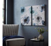 Art for the Home Set Of 2 Painterly Poppies Printed Canvas Floral Wall Art