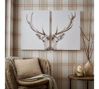 Art for the Home Set Of 2 Regal Stag Printed Canvases