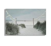 Art for the Home Shore Stroll LED Printed Canvas | White