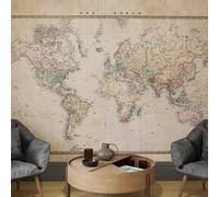Art For The Home The Archivist Map Natural Print To Order Fixed Size Mural