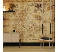Art For The Home Treasure Map Natural Print To Order Fixed Size Mural