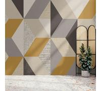 Superfresco Easy Tribal Geo Yellow Print To Order Fixed Size Mural | Wallpaper Roll