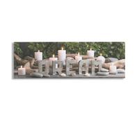 Art for the Home Typography Dream LED Printed Canvas | Green