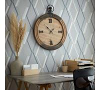 Art for the Home Wood Pocket Watch Country Kitchen Wall Clock