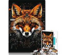 Art Fox Jigsaw Puzzles for Adults Teenagers Jigsaws Puzzle,Staycation Kill Time with Fully Interlocking Randomly Shaped Pieces (50x75cm)