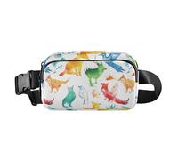 Art Foxes Birds Deer Owls Stylish Fanny Waist Pack for Women Men Small Running Belt Bag Waist Pack with Adjustable Strap for Travel Gym Work, Art Foxes Birds Deer Owls, One Size