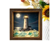 Art Frames | Beach Keepsake with LED Warm Light Glow Box Display Case