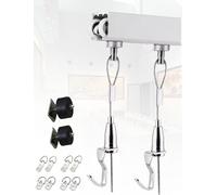 Art Gallery Hanger Track Wire Kit with Hooks Heavy Duty Wall Rail Kit for LED Screen, Billboard(1Hook,120cm/47.24 in)