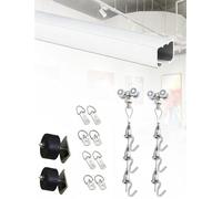 Art Gallery Hanger Track Wire Kit with Hooks Heavy Duty Wall Rail Kit for LED Screen, Billboard(3Hook,100cm/39.37 in)