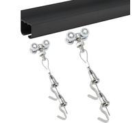 Art Gallery Wall Mount Picture Hanging System Kit, 20 36 48 72 80 Inch Picture Rail with 10ft Steel Cables, Invisible Click Track