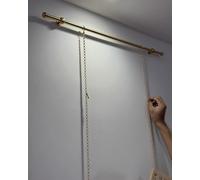 Art Gallery Wall Rail Kit Sturdy Brass Picture Hanging Rod for Artwork Display Bar for Studios & Museums (120cm/47.2in/3.9ft) - Perfect for Home Decor & Exhibitions