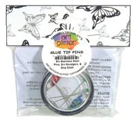 Art Glitter Stainless Steel Pins 6pcs