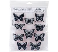 Art Gone Wild AGCMS294 Tim Holtz Flutter Cling Rubber Stamp Set, Multi-Colour