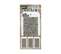 Art Gone Wild MST028 Tim Holtz Set 28 Stencil, Transparent, Mini, 21.6 x 9.1 x 0.1 cm