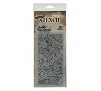 Art Gone Wild Plastic Tim Holtz Doily Stencil, 4.125"X8.5", White