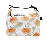 Art Gooseberry Fruit Yellow Kids Insulated Bags with Handles Lady Insulated Lunchbox for Hospital Medical Staff
