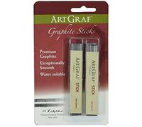 Art Graf 500102 Water-Soluble Graphite, Grey 2 Sticks Per Card