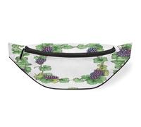 Art Grapes Waist Bag Pack for Women Men Kids Girls Boys Fanny Pack Bumbags Pouch Purses Belt Bag for Travel Sport Running