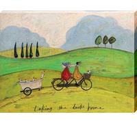 Art Group AFWDC92804 The Sam Toft Taking The Ducks Home Canvas Print, Cotton, Multi-Colour, 1.8 x 30 x 40 cm