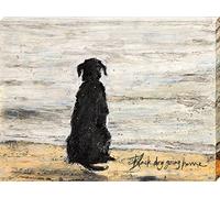 Art Group AFWDC92805 The Sam Toft Black Dog Going Home Canvas Print, Cotton, Multi-Colour, 1.8 x 30 x 40 cm