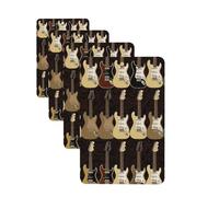 Art Guitar Pattern Car Air Freshener Cards for Women Men 4 Pack Cute Car Accessories Long Lasting Scent Car Diffuser Hanging Auto Aromatherapy Tablets Car Fresheners Gifts