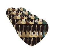 Art Guitar Pattern Car Air Freshener Cards for Women Men 4 Pack Cute Car Accessories Long Lasting Scent Car Diffuser Hanging Auto Aromatherapy Tablets Car Fresheners Gifts