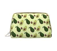 Art Guitar Pattern Print Cosmetic Bags,Leather Makeup Bag Small For Purse,Cosmetic Pouch,Toiletry Clutch For Women Travel, Avocado Fruit, One Size