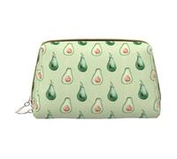 Art Guitar Pattern Print Cosmetic Bags,Leather Makeup Bag Small For Purse,Cosmetic Pouch,Toiletry Clutch For Women Travel, Avocado Pattern, One Size
