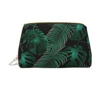 Art Guitar Pattern Print Cosmetic Bags,Leather Makeup Bag Small For Purse,Cosmetic Pouch,Toiletry Clutch For Women Travel, Banana Leaf Green, One Size