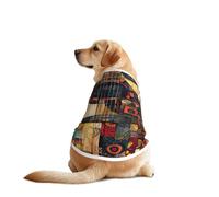Art Guitar Pattern Print Dog Vest, Soft Breathable Pet Shirt Clothes Sleeveless Fashion Apparel For Medium Large Breeds