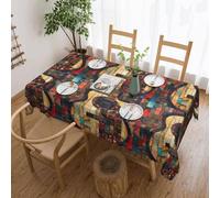 Art Guitar Pattern print Elegant Tablecloth - Stylish Home Decor Fabric for Dining Tables, Weddings, and Events