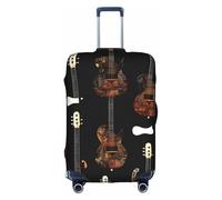 Art Guitar Pattern Print Print Concealed Zipper Decorative Suitcase Cover Washable Travel Luggage Protector