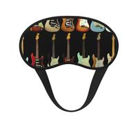 Art Guitar Pattern Print Sleep Mask, Eye Sleeping Mask for Women and Men for Total Darkness, Reduces Puffy Eye Mask