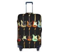 Art Guitar Pattern Print Travel Luggage Cover,Personalized Foldable Suitcase Cover,Perfect for All Traveler