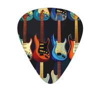 Art Guitar Pattern Printed Guitar Pick 12 Pieces Guitar Pick In A Box The Makes Sound Clear Ukulele Electric Acoustic Guitar Bass (0.46 0.71 0.96mm)