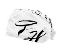 Art Hand Written Cursive Letters Reusable Surgical Cap Breathable Working Cap for Medical Use