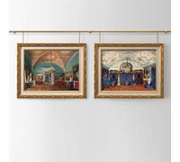 Art Hanging Gallery Kit Brass Picture Hanging Wire Set, French Style Picture Hangers for Wall Decor, Customizable Studio/ Office/ Indoor Pictures Rail Hanging System(7.2ft/2.2m Track)