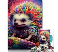 Art Hedgehog 1000 Piece Jigsaw Puzzles for Teenagers Gifts,Decompressing Intellectual Educational Toy Secret Santa Gifts (50x75cm)