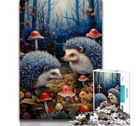 Art Hedgehog 1000 Piece Jigsaw Puzzles for Teenagers Gifts,Educational Games Home Decoration Deal As Gifts for The Whole Family (38x26cm)