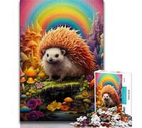 Art Hedgehog 1000 Pieces Jigsaw Puzzle for Adults& Teens,Game Toys Every Piece Is Unique - Challenging Family Fun Game (50x75cm)