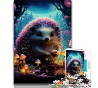 Art Hedgehog Jigsaws 1000 Pieces for Adults,Challenging To Complete But Fun And Humorous Educational Game for Birthday (38x26cm)