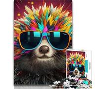 Art Hedgehog Jigsaws Puzzles 1000 Pieces for Teenagers Gifts,for Educational Game Challenge Toy Unique Home Decor And Gifts (50x75cm)