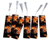 Art Hockey Fire PrintElegant Metal Bookmark Set with Page Holder