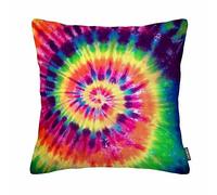 Art Home Decorative Pillowcase Abstract Swirl Colorful Tie Dye Pattern Cushion Cover 18 X 18 Inches for Sofa/Bed/Car