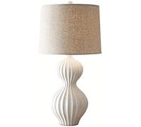 Art Home Table Lamp, Gourd-Shaped White Ceramic Table Lamp E27, Home Living Room Study Lounge Desktop Decoration (Size : 34.5 * 62cm)