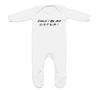 ART HUSTLE Could I Be Any Cuter Rompersuit for A Baby Boy Or A Girl (White - 3-6m)