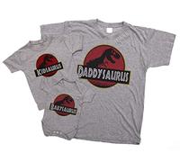 ART HUSTLE Daddysaurus Babysaurus Skeleton Design Family Set (Sold Separately) (Grey - Dad XL)